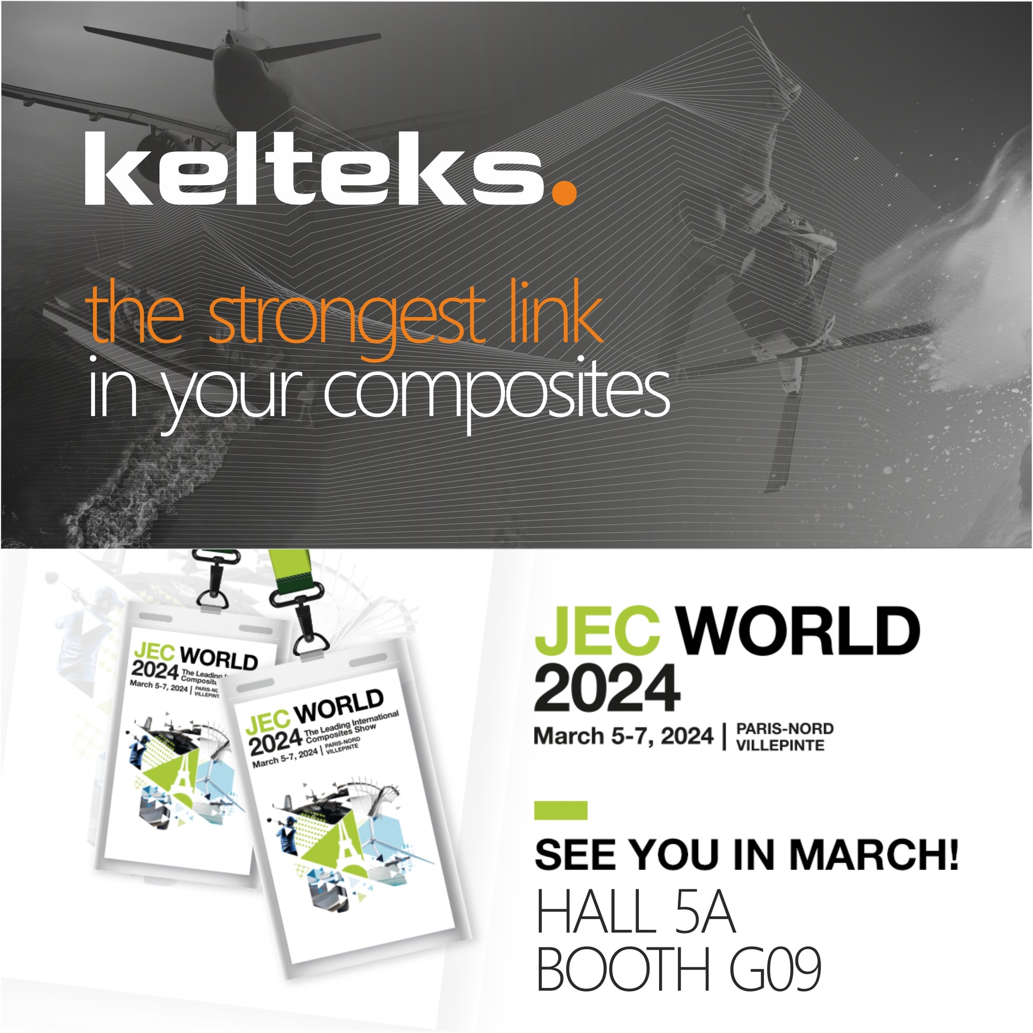 当社がKelteksブランドで今年もJEC World 2024 Parisに出展することをご存知ですか?